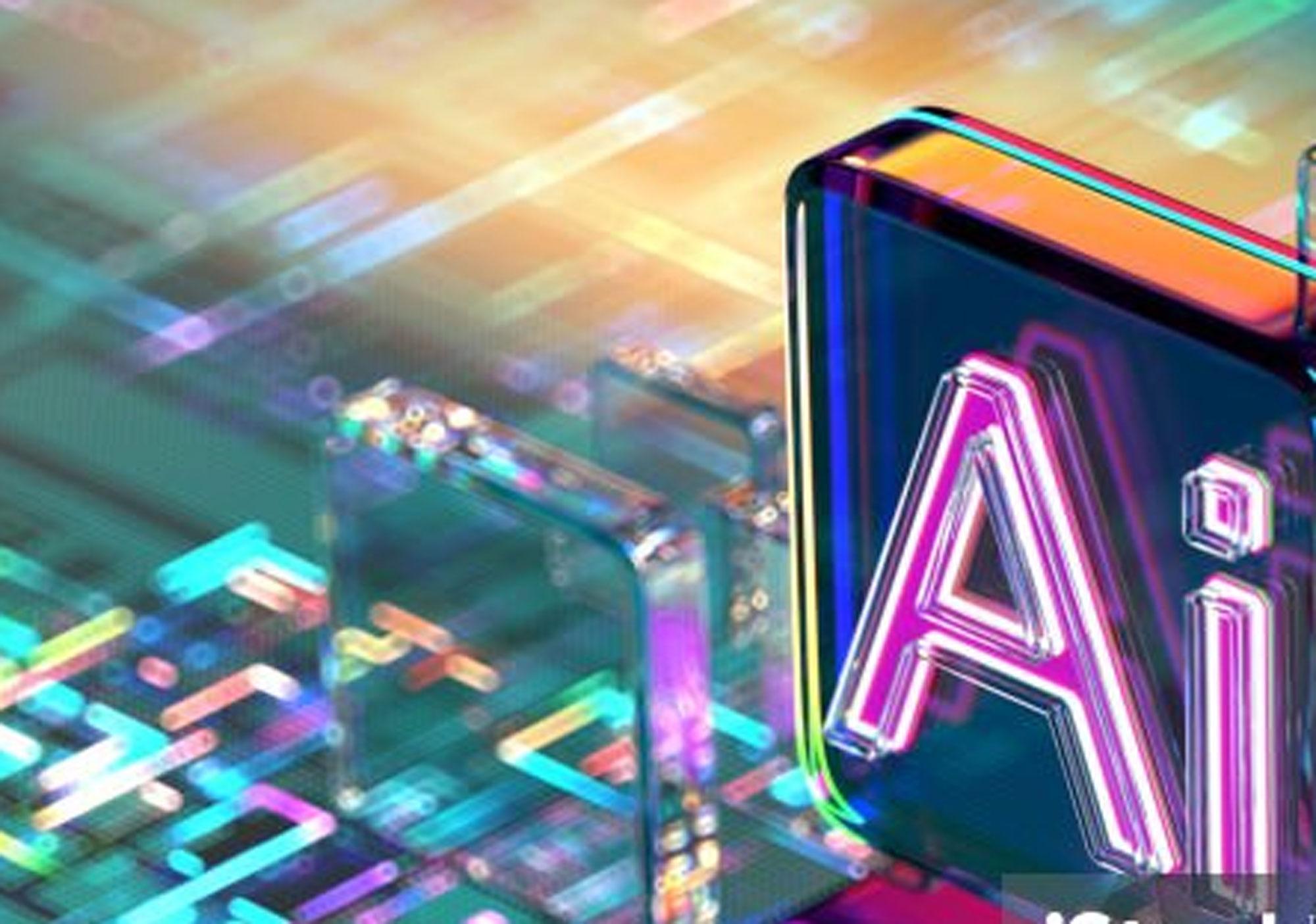 Abstract visualization of a motherboard and an AI plug-in